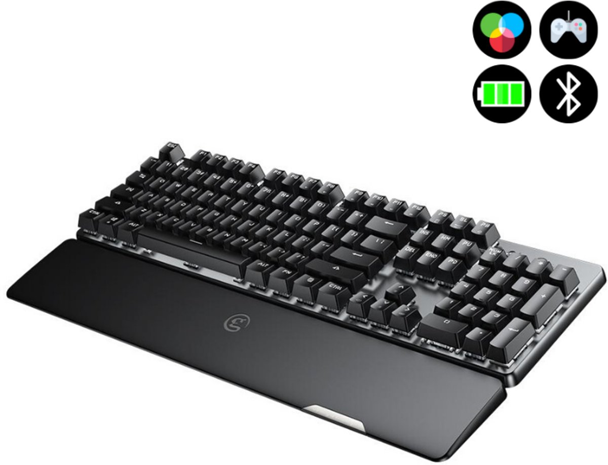 GameSir GK300 Draadloos Mechanisch RGB Gaming Toetsenbord - Zwart | RGB Verlicht - Qwerty - Anti-Ghosting - Met Verlichting - Bluetooth Verbinding